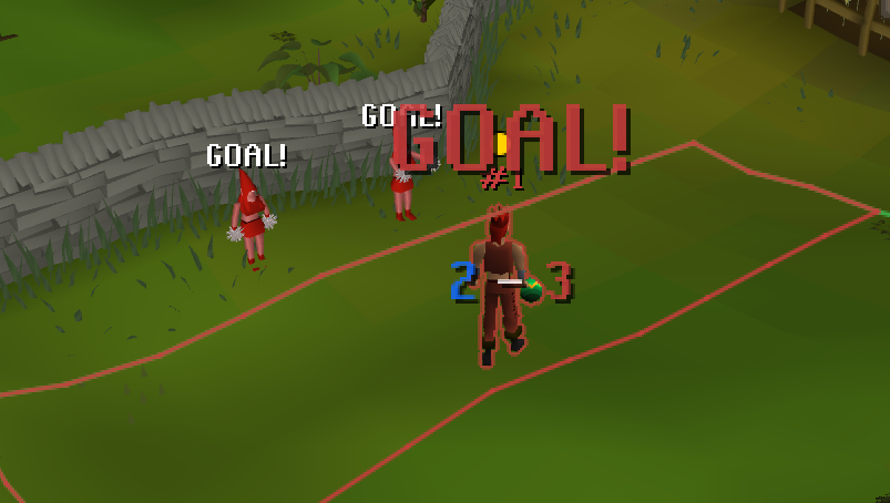 A Player scoring a goal!